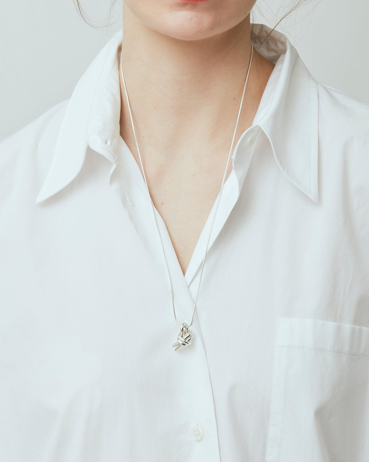 Knot Necklace, シルバー