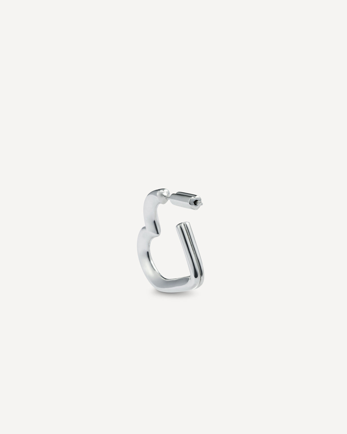 Heart Hoop Earring Mini, Silver