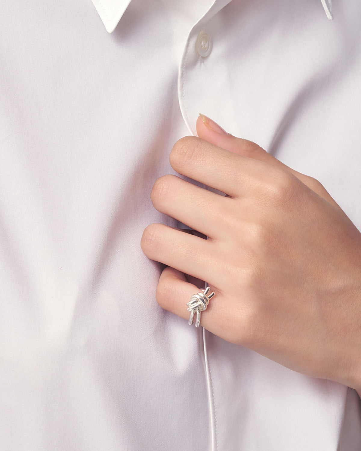 Knot Pinky Ring Silver VASIC