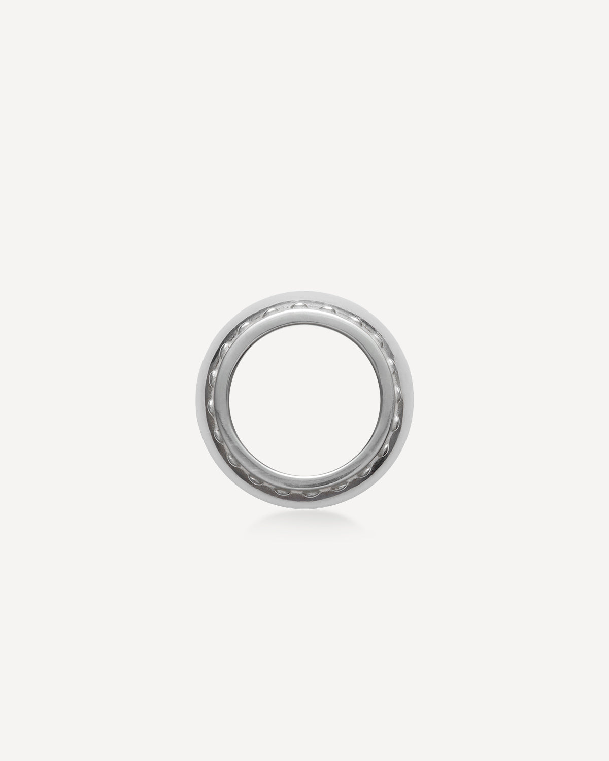 Cord Wide Ring, Silver
