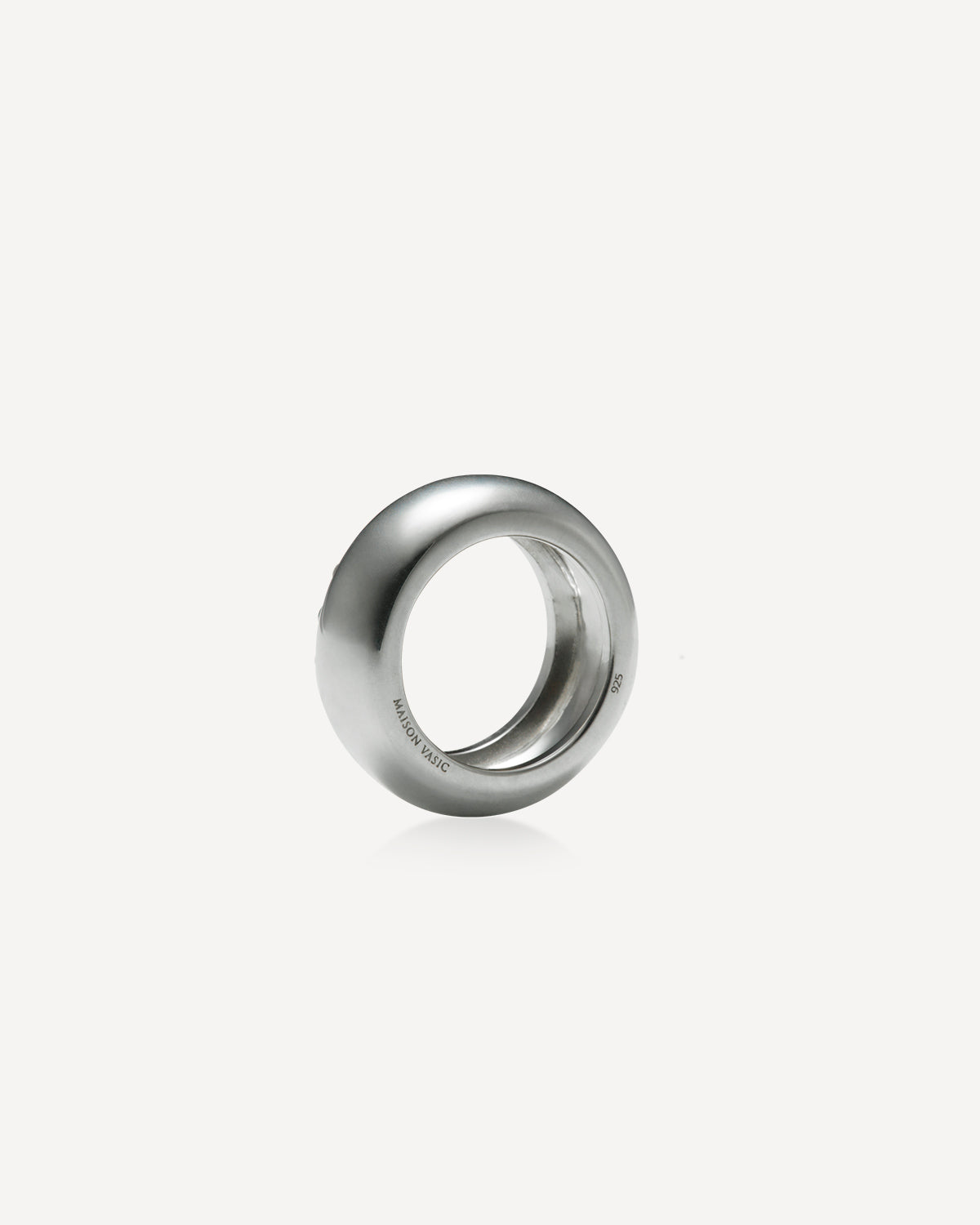 Cord Wide Ring, Silver