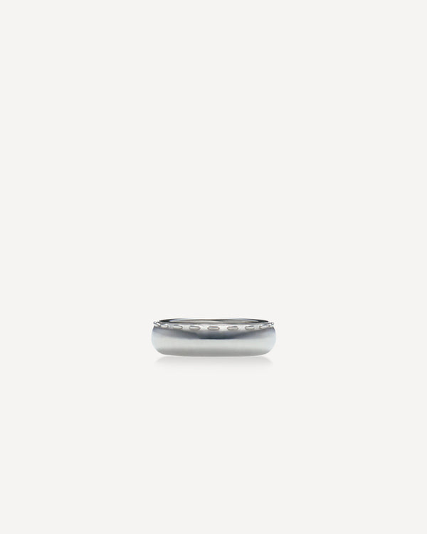 Cord Narrow Ring, Silver