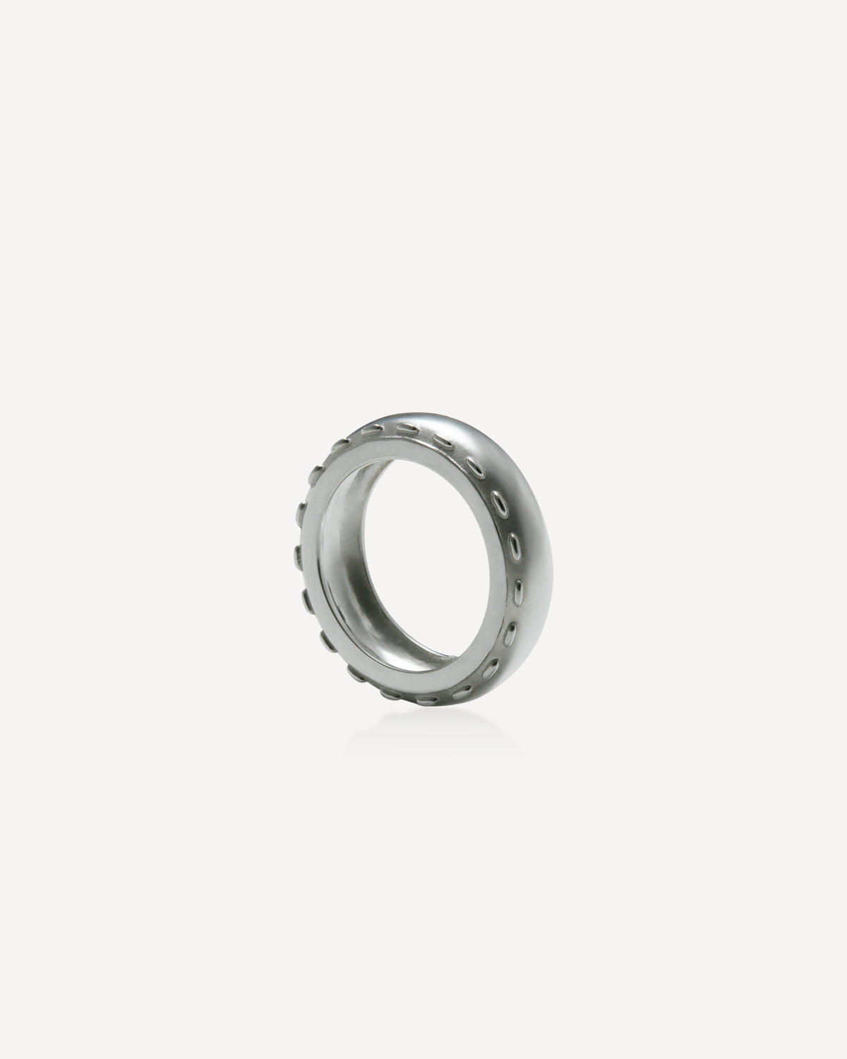 Cord Narrow Ring, Silver