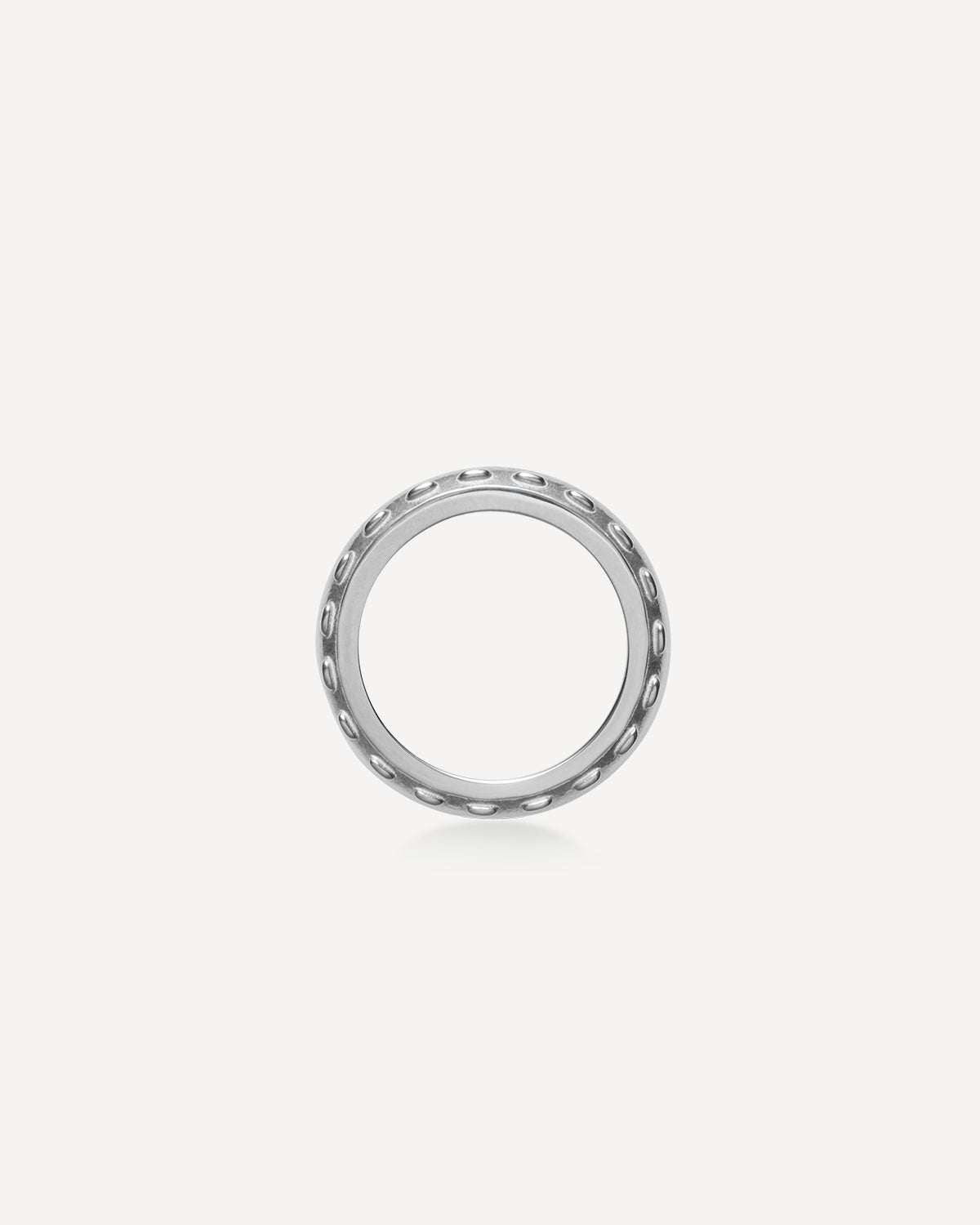 Cord Narrow Ring, Silver