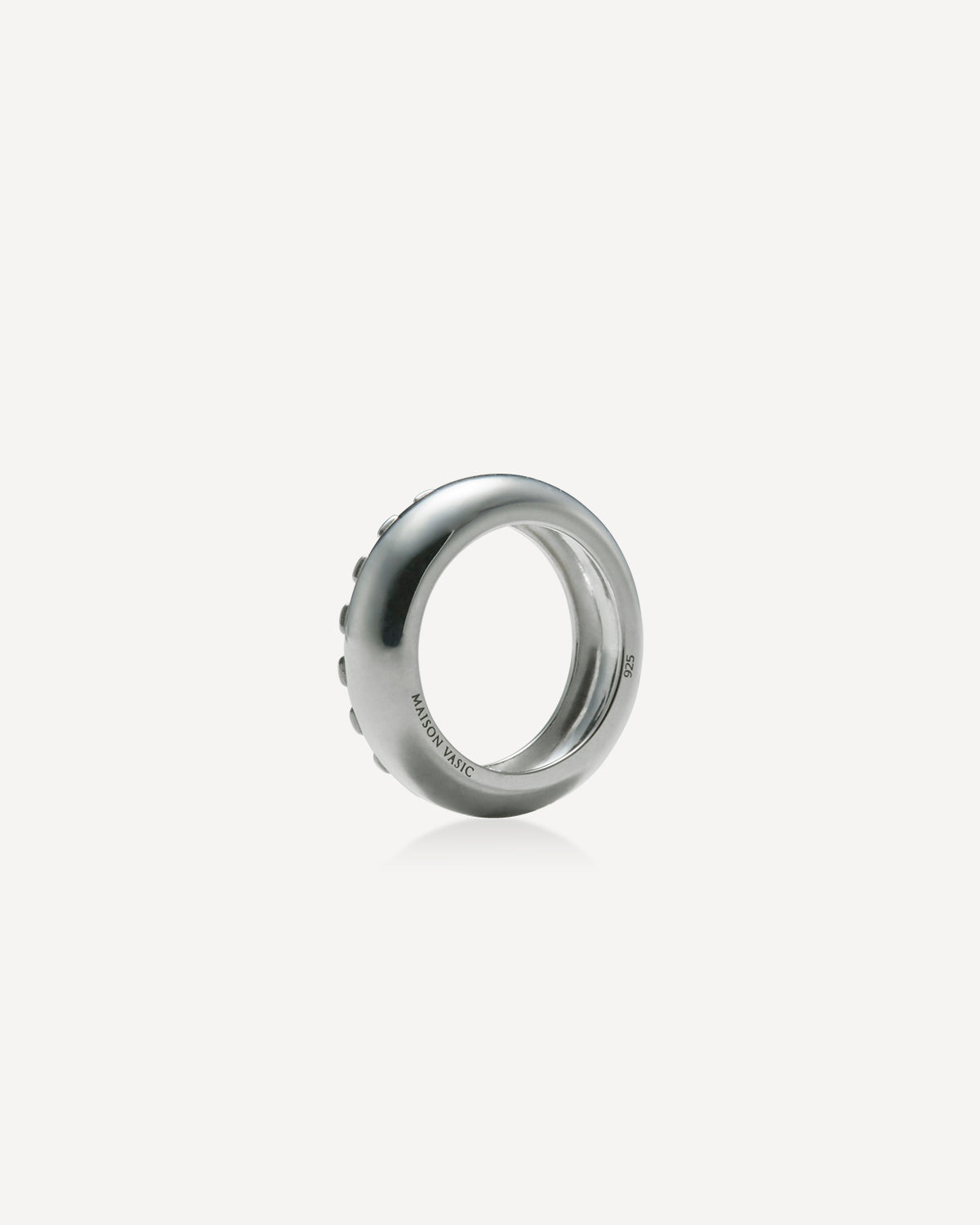 Cord Narrow Ring, Silver