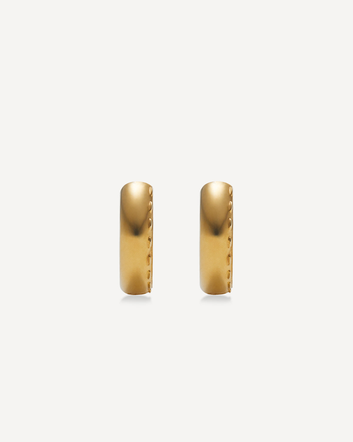 Cord Narrow  Hoop Earrings, Gold