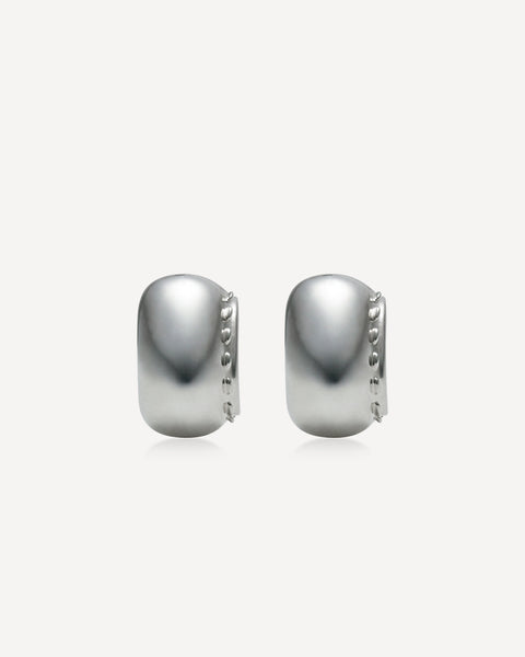 Cord Wide Drop Earrings, シルバー – VASIC ヴァジック日本公式