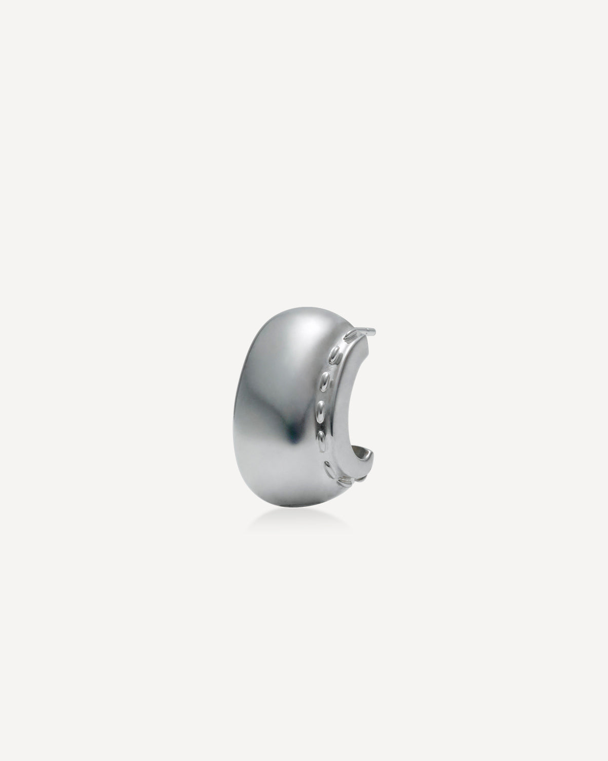 Cord Wide Drop Earrings, Silver