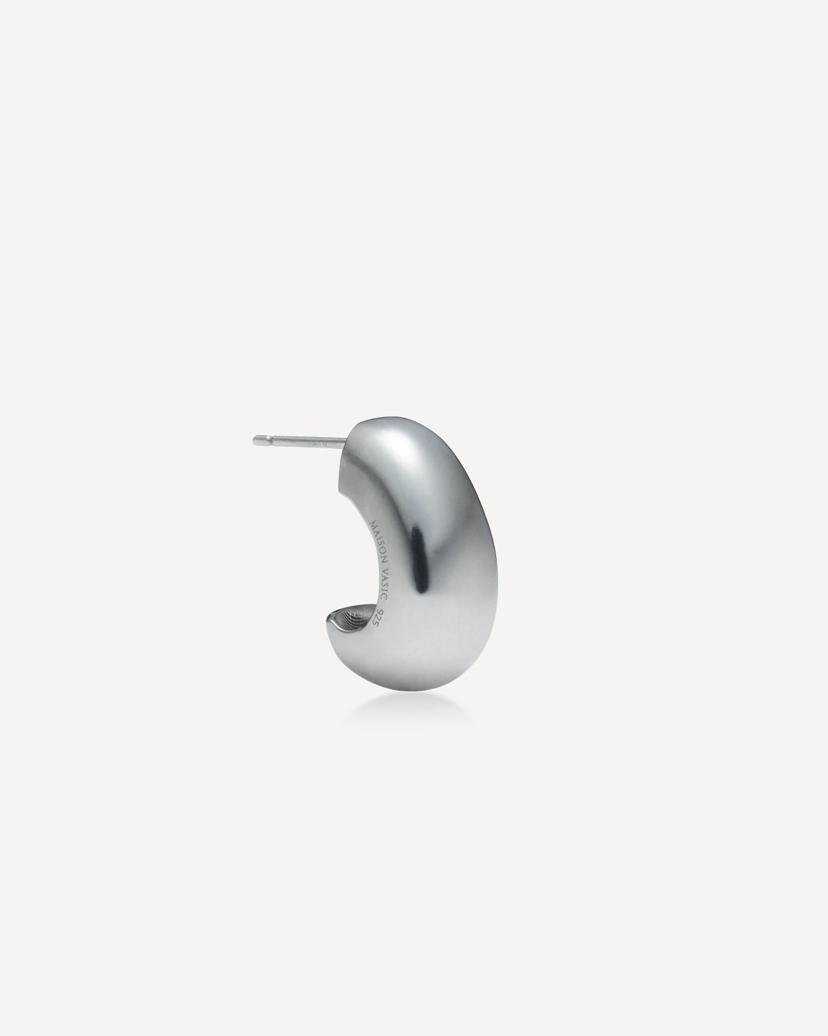 Cord Wide Drop Earrings, Silver