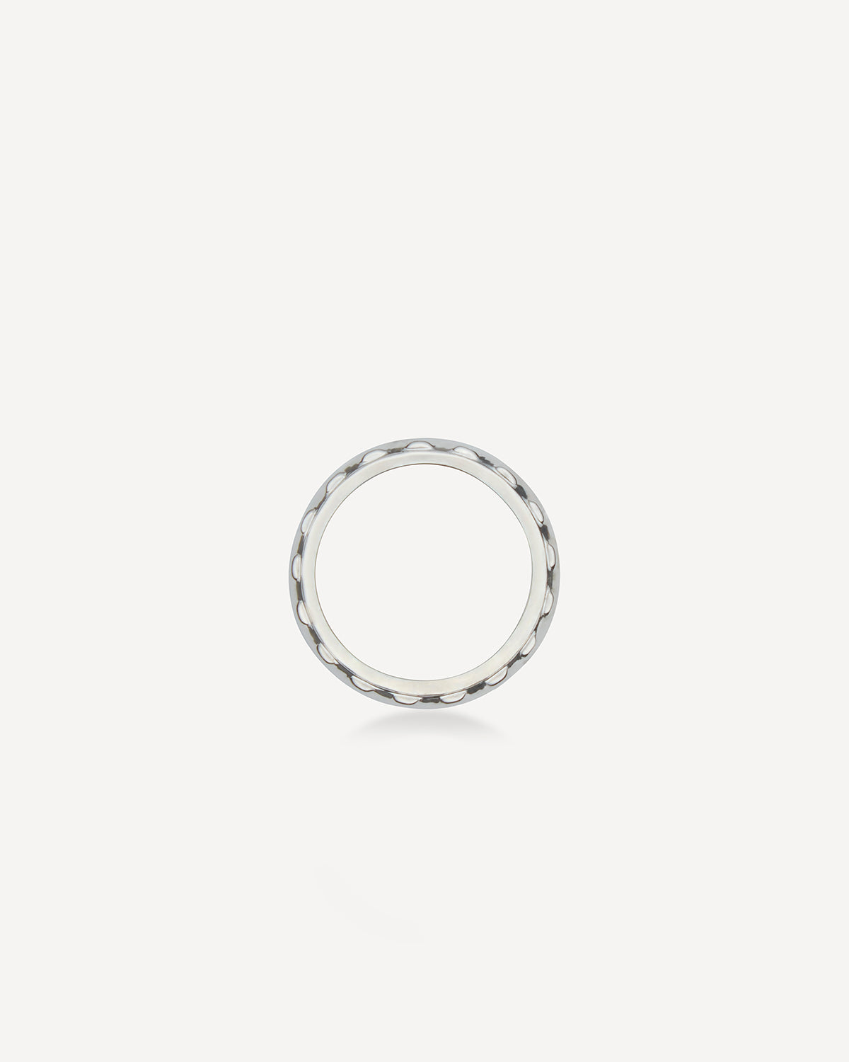Cord Pinky Ring, Silver