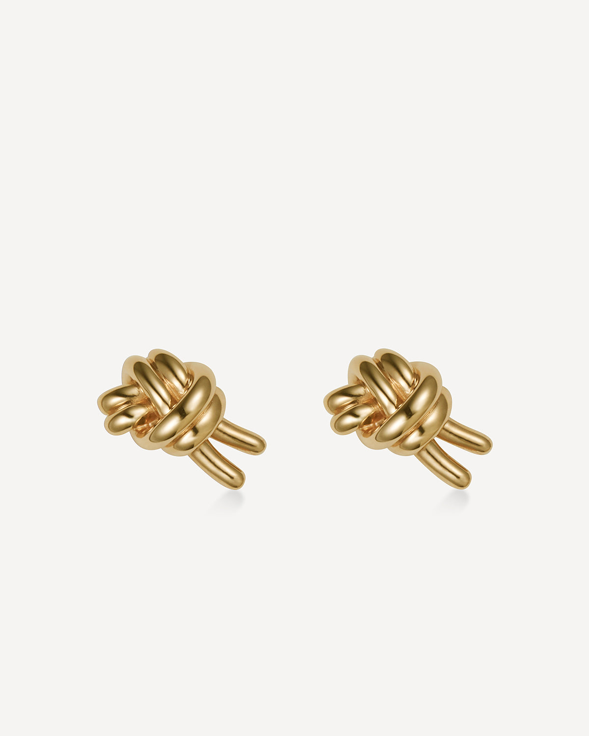 Knot Earrings, Gold