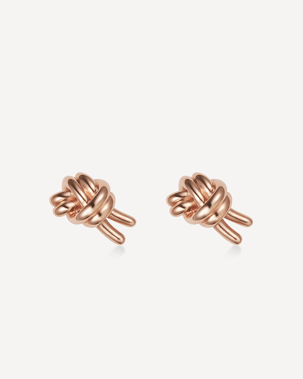 Rose gold knot earrings store