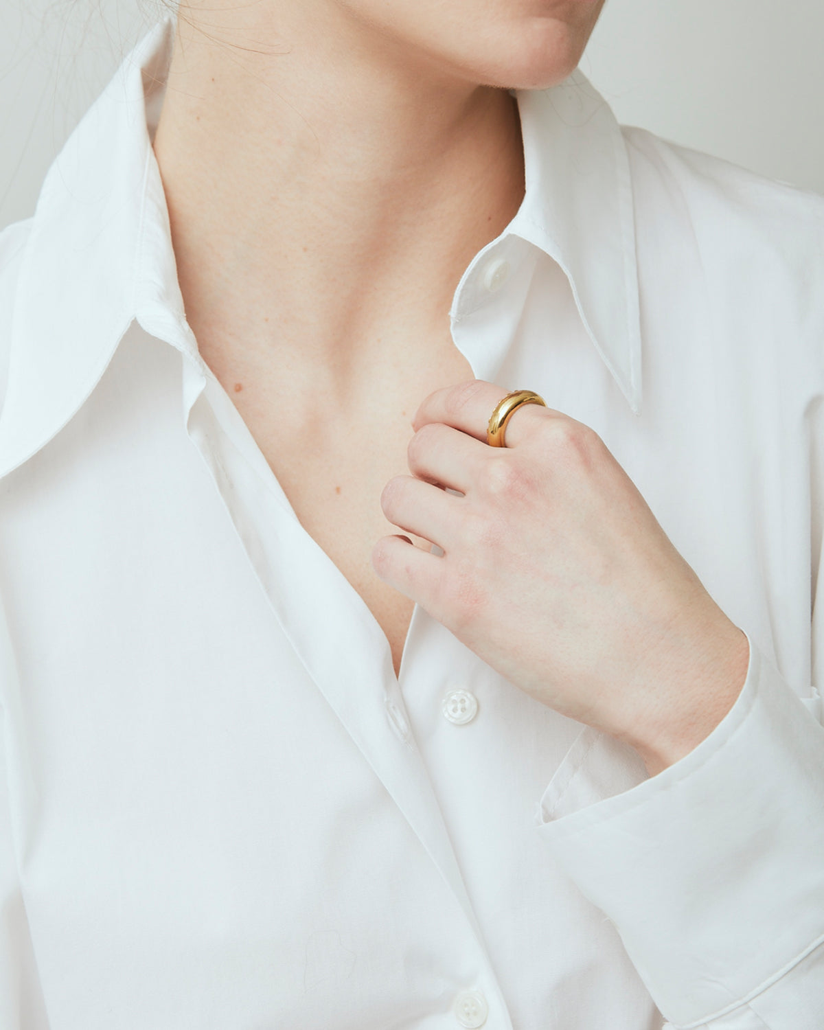 Cord Narrow Ring, Gold