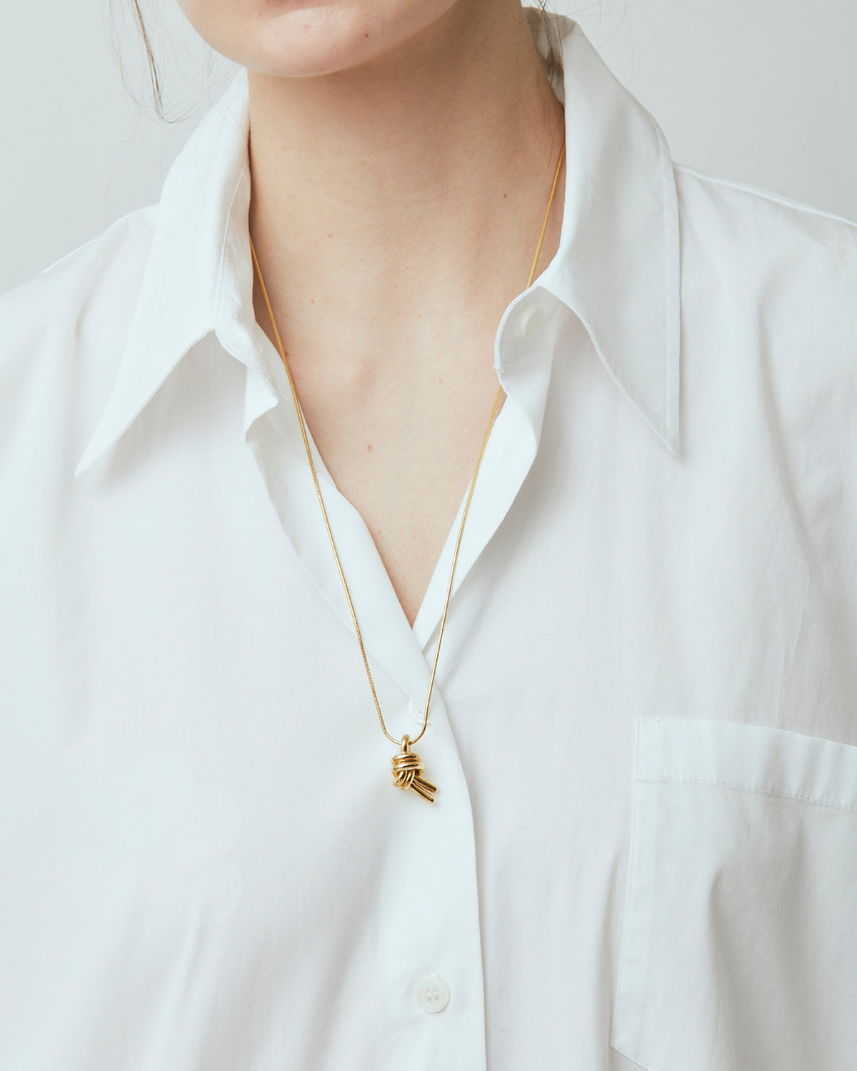 Knot Necklace, ゴールド
